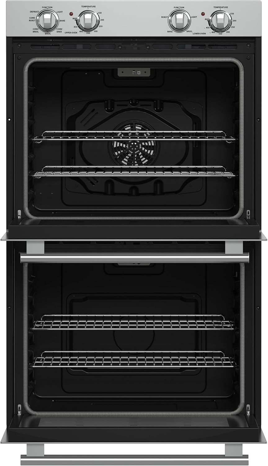 Forno Vomero 30-Inch Double Wall Oven – 10 Cu. Ft. Capacity, Stainless Steel, 7100W Convection, Mechanical Controls, Self-Cleaning Function