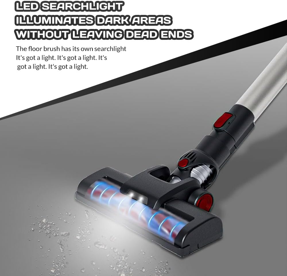 Laufary Cordless Vacuum Cleaner, 30KPA 40Mins Runtime Lightweight Stick Vacuum Cleaners for Home, Anti-Tangle Brush, Wall Mount Storage, Handheld Vacuum for Pet Hair/Carpet/Floor