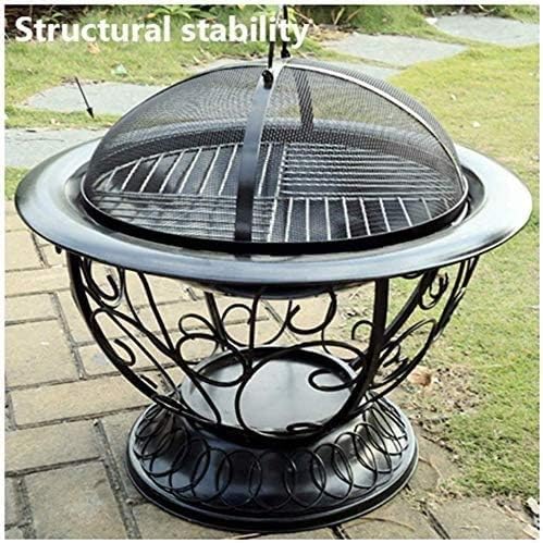 Cauldron Outdoor Fire Pit Deep Bonfire Wood Burning Patio & Backyard Firepit