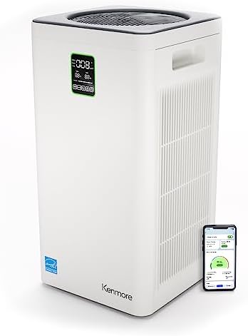 Kenmore PM4030 Air Purifier with H13 True HEPA Filter, Covers Up to 2300 Sq.Foot, 24db SilentClean 3-Stage HEPA Filtration System, 5 Speeds for Home Large Room, Kitchens & Bedroom
