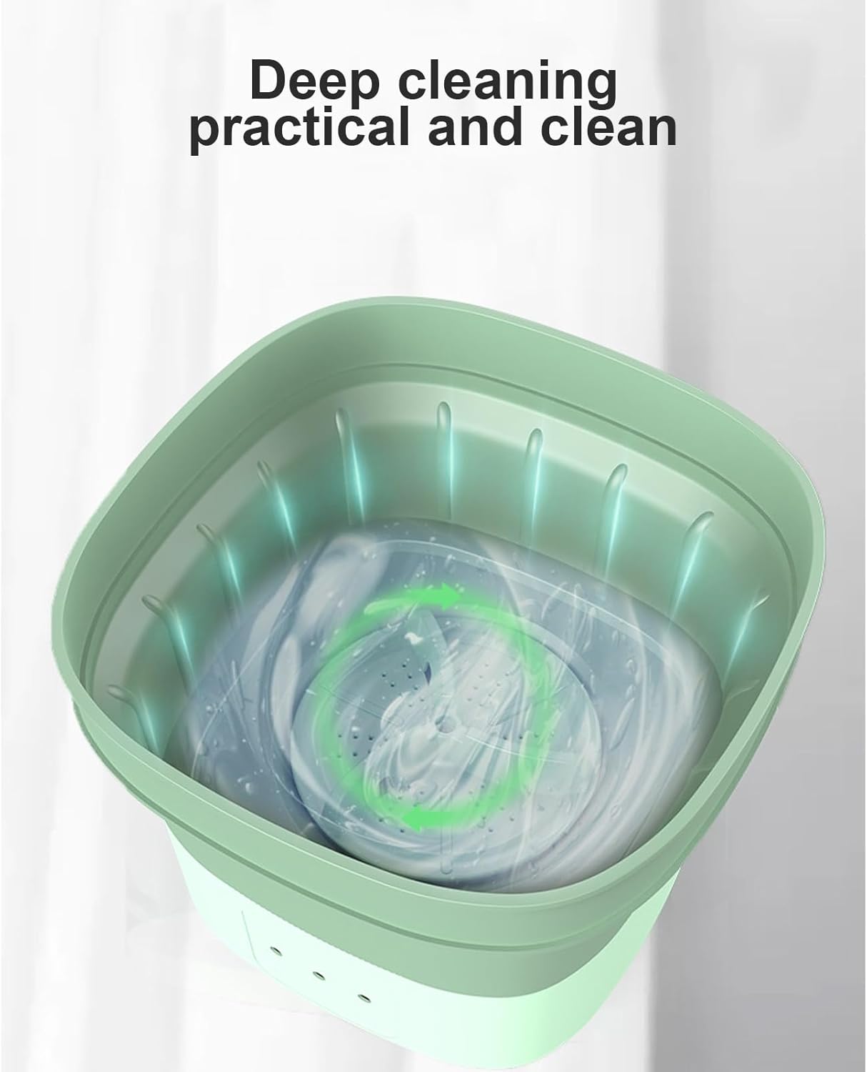 WHYATT Folding Washing Machine - Portable Washing Machine Baby Clothes Socks Underwear Towels Washing Machine Applicable