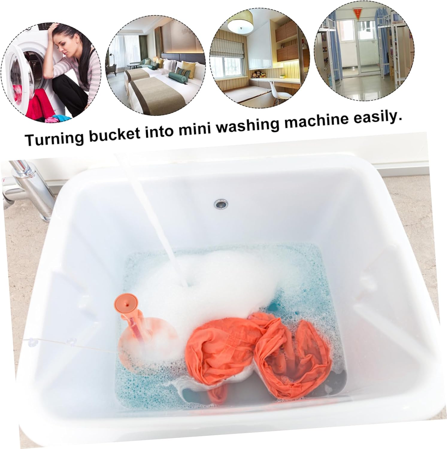 Portable Sonic Washer Mini Washing Machine High Power Turbine for Travel Camping and Dorm Use Compact Clothes Washer for Socks Underwear Towels
