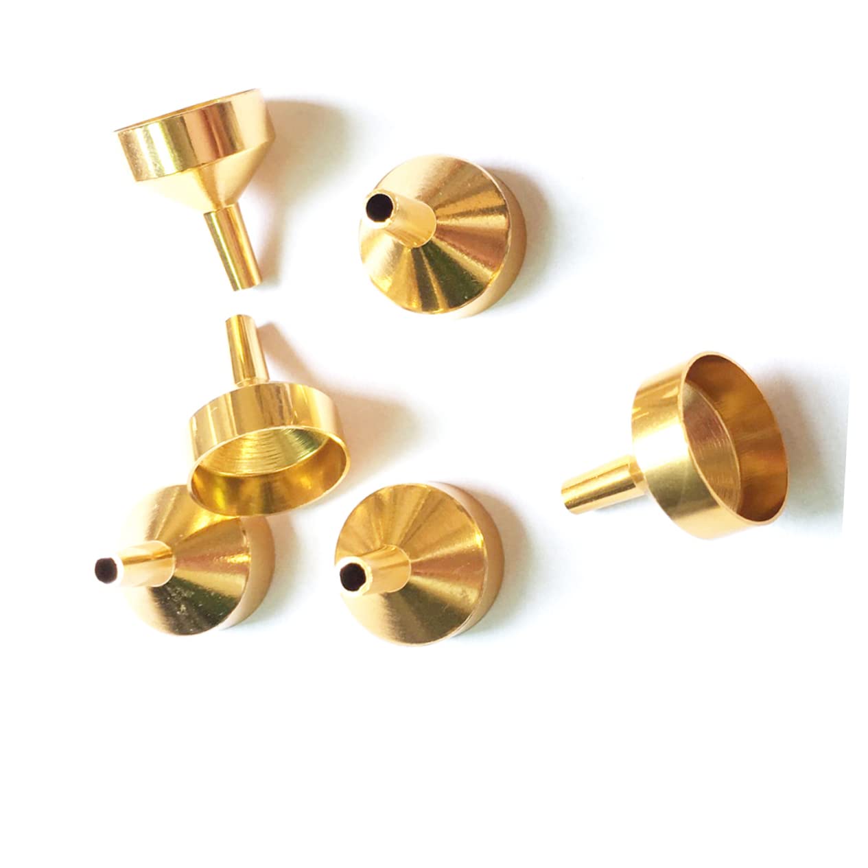 OUNONA 5pcs Mini Metal Funnels for Transferring Essential Oils and Perfumes Pouring Tools for Household and Kitchen Use