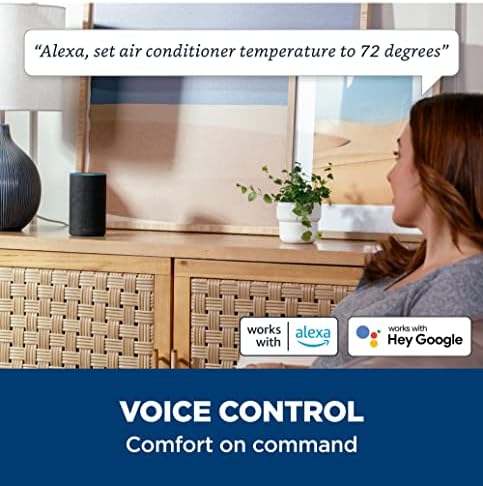 GE Window Air Conditioner 10000 BTU, Wi-Fi Enabled, Energy-Efficient Cooling for Medium Rooms, 10K BTU Window AC Unit with Easy Install Kit, Control Using Remote or Smartphone App