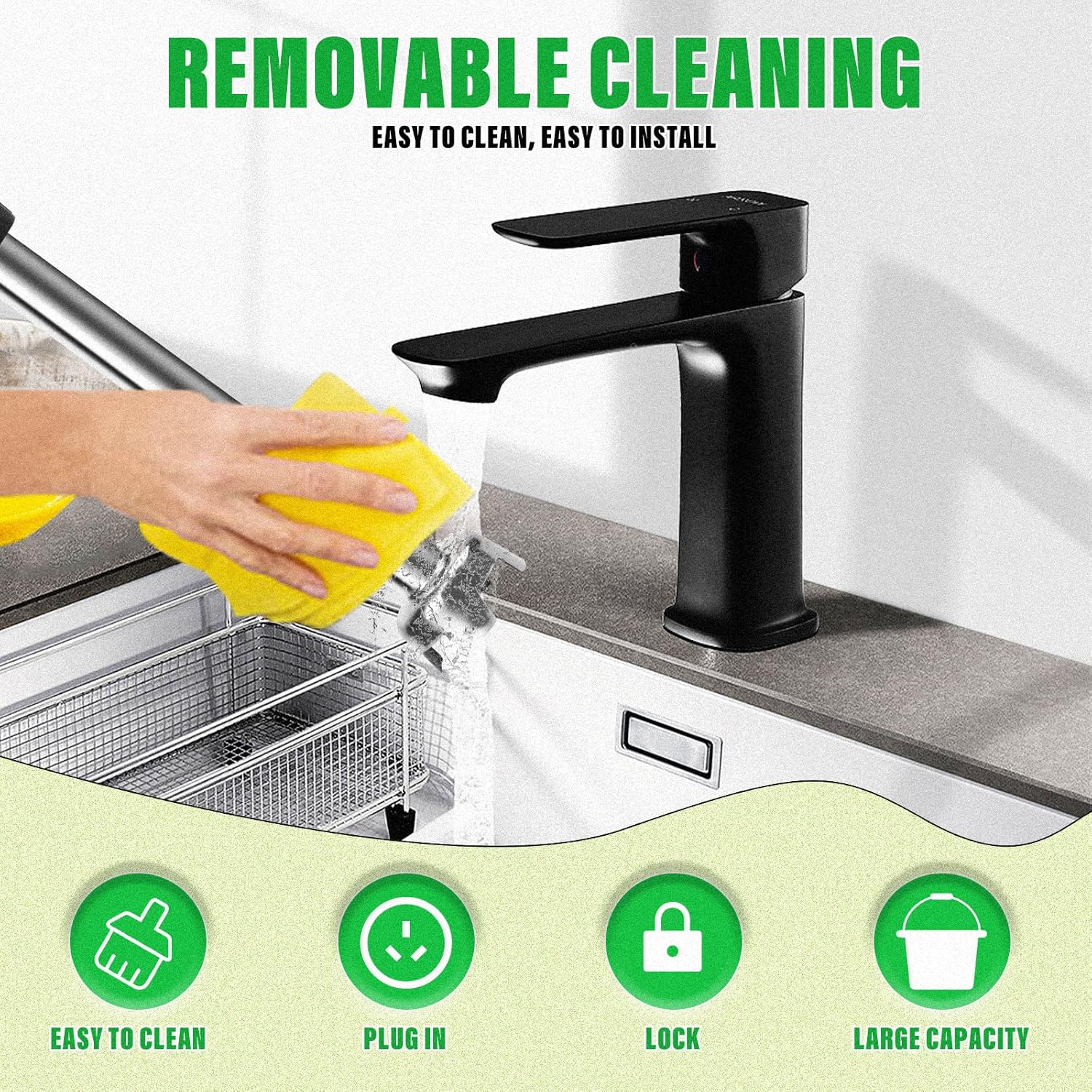 Electric Immersion Blender Handheld Blender 14 Inch 500W With Adjustable Speed Stainless Steel Food Grade shaft for Commercial Home Kitchen