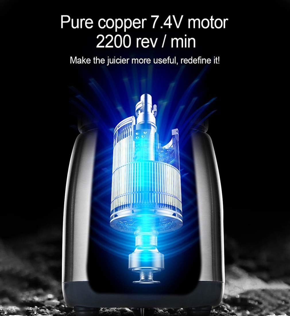 Portable Blender, Mini Blender Smoothie Maker with USB Rechargeable Electric Blender Professional Commercial for Vegetables and Fruit Smoothie Maker Blender Food Processor 4000Mah 380Ml