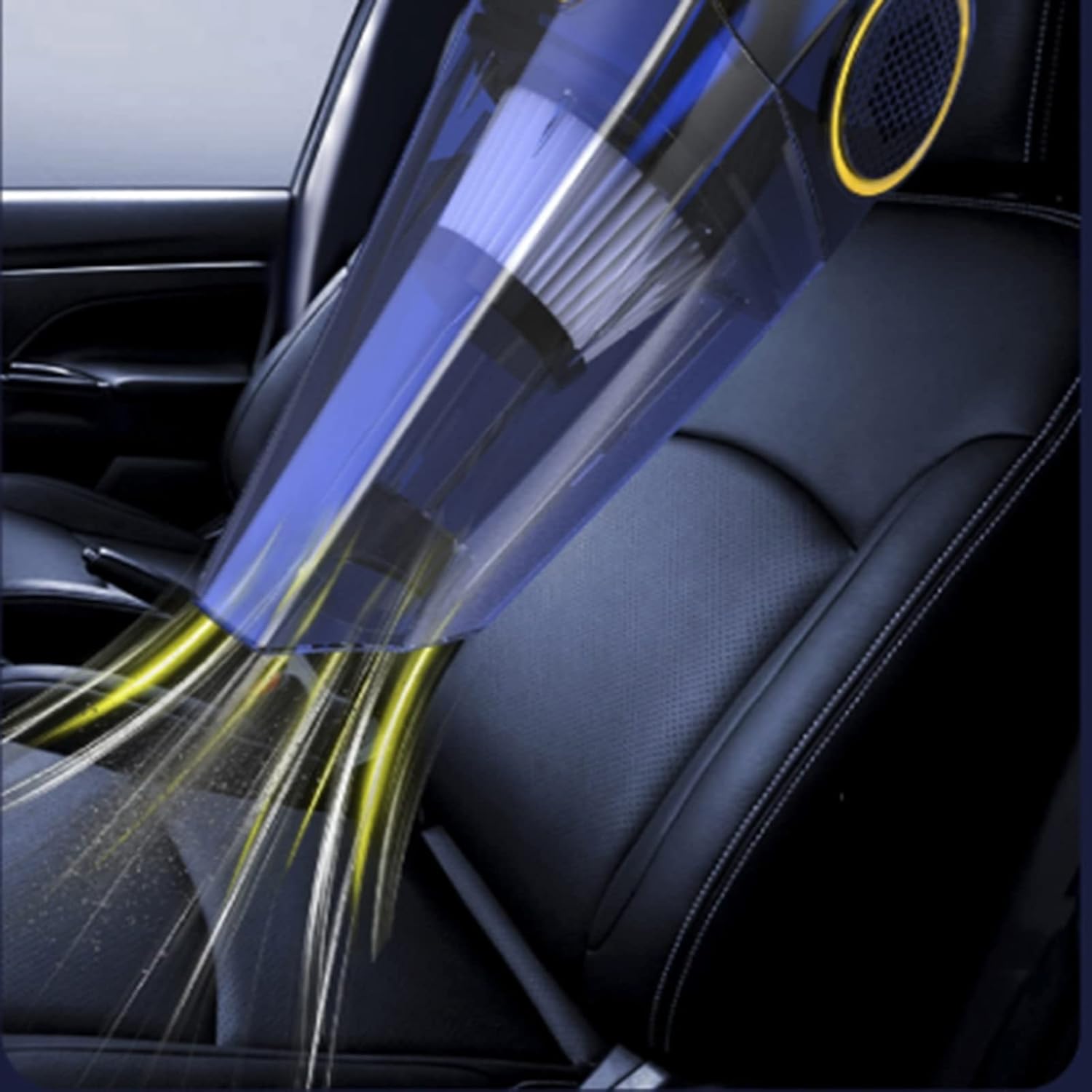 Portable Car Vacuum Cleaner 9000Pa Handheld Dry/Wet Dust Cleaner for Car Interior, Home, Office,Black,Wireless