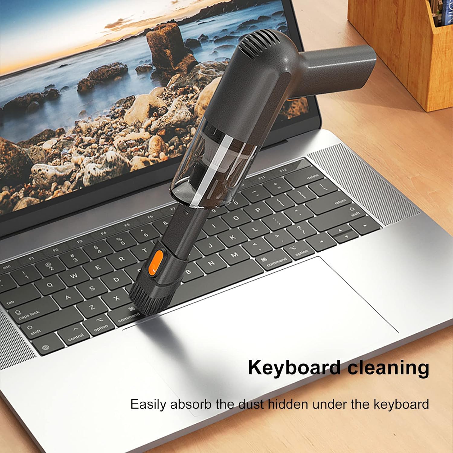 Portable Wireless Car Vacuum Cleaner Handheld Powerful Vacuum Cleaner for Car Cordless Home Appliance Car Products Mini Cleaner,Orange