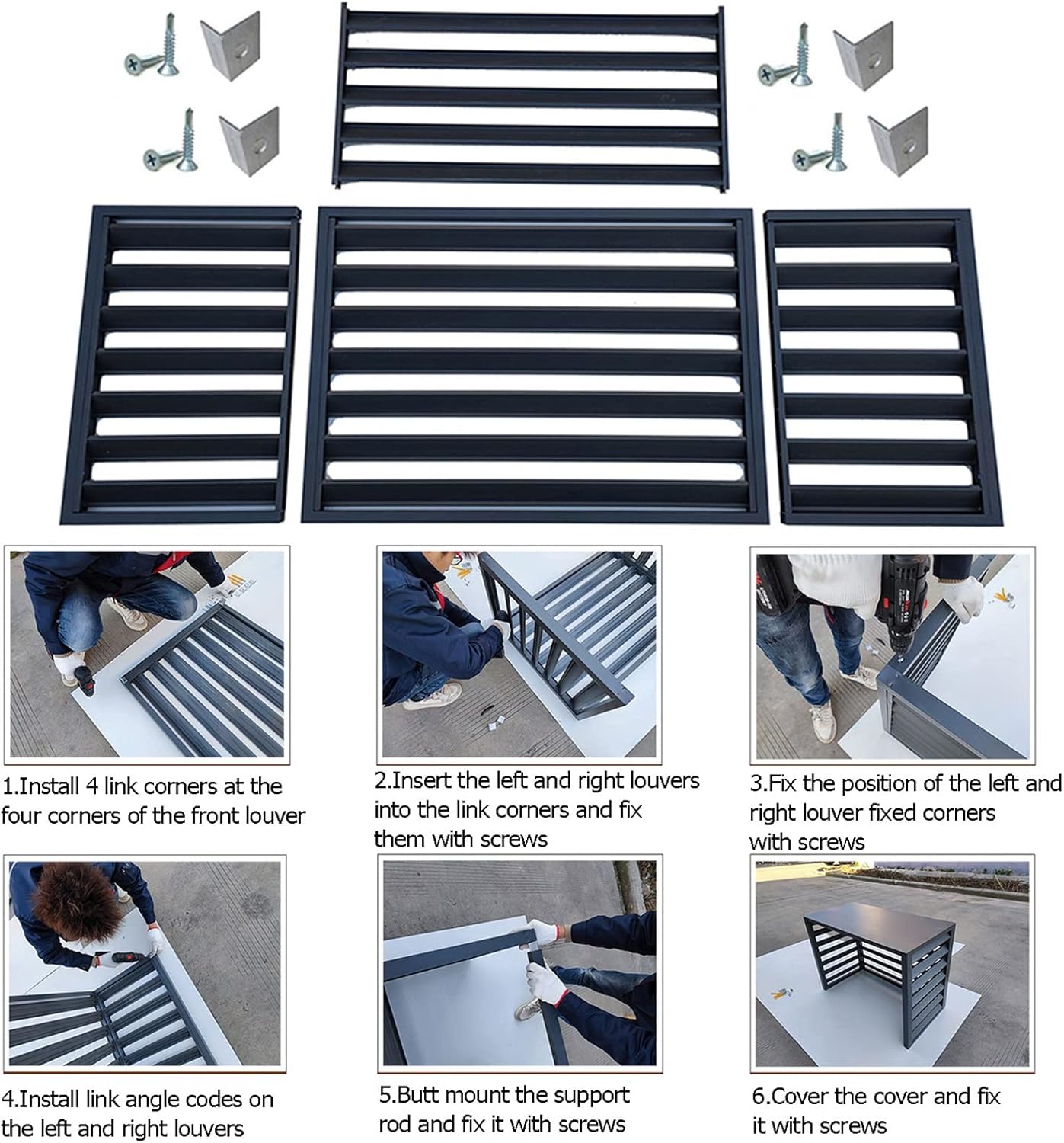 Air Conditioner Cover,Air Conditioner Privacy Fence Decorative Screen,All Weather Anti Theft AC Covers Split Air Conditioner Covers,Air Conditioner Covers for Outside Units,Ac Cover for Outs