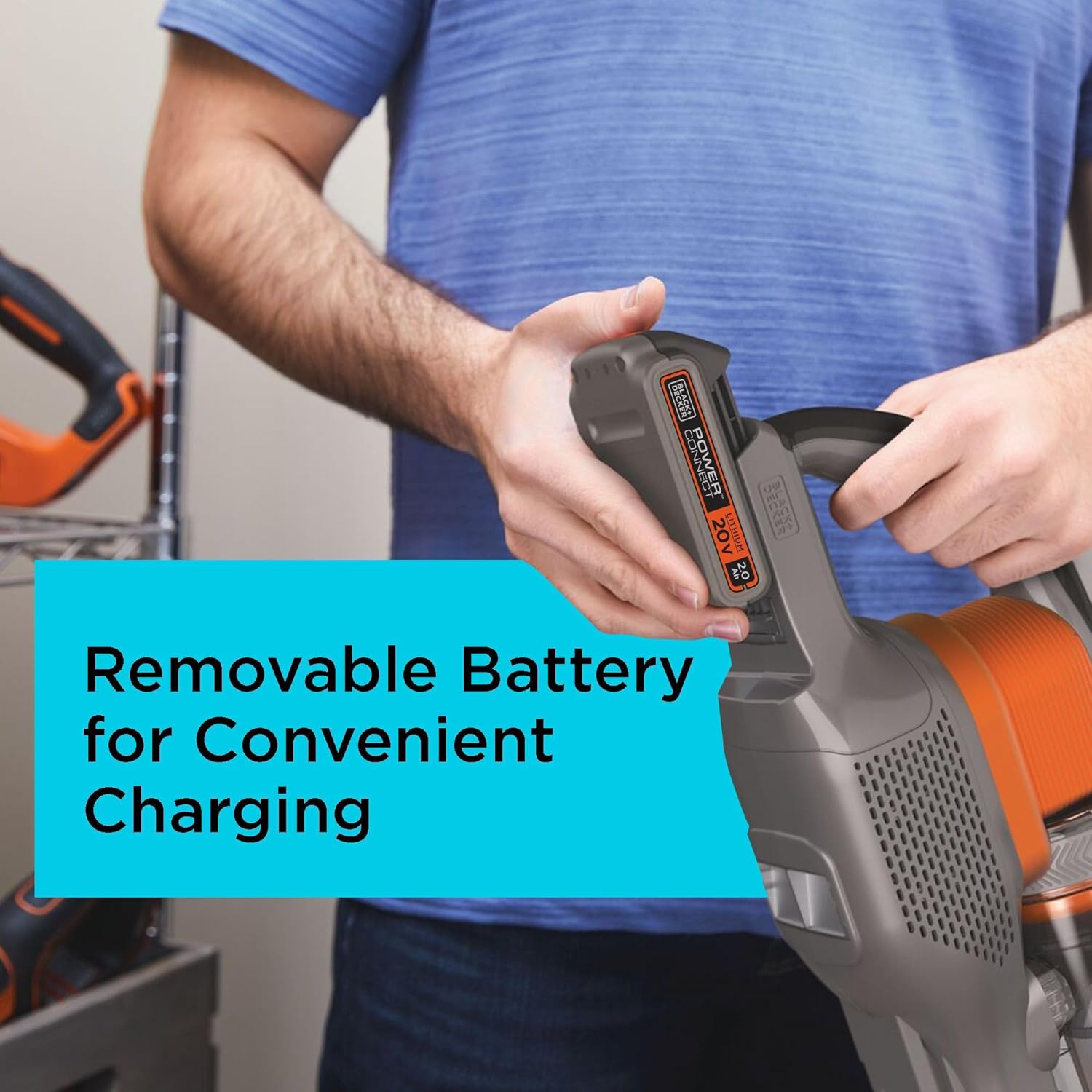 BLACK+DECKER POWERSERIES Extreme Cordless Stick Vacuum Cleaner with Removable 20V MAX Battery and Vacuum Accessories (BSV2020)