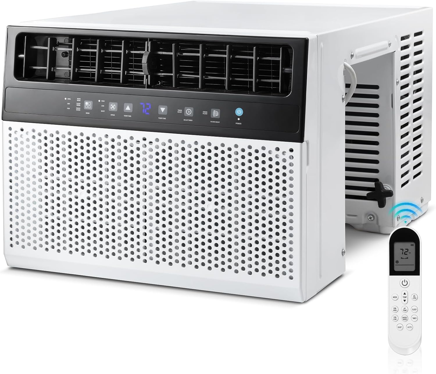 Antarctic Star 12,000 BTU U-Shaped Window Air Conditioner Cools up to 550 Sq.Ft, 6 Modes in 1, 24H Timer, Window AC Units, Easy to Install, Low Noise, Remote Control, for Bedroom, Office, Dorm, White