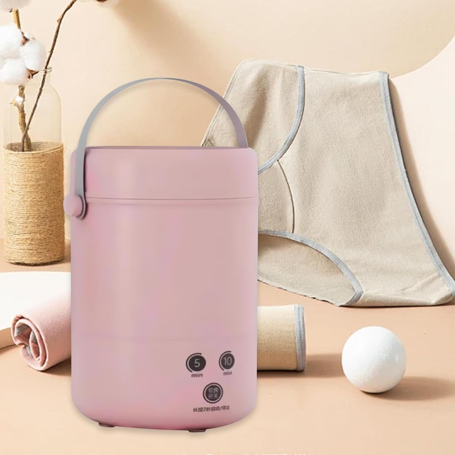 Mini Washing Machine,Cleaning for Underwear, Clothes, Sock, Small Delicates,Small Clothes Washing Washer for Dormitory, pink