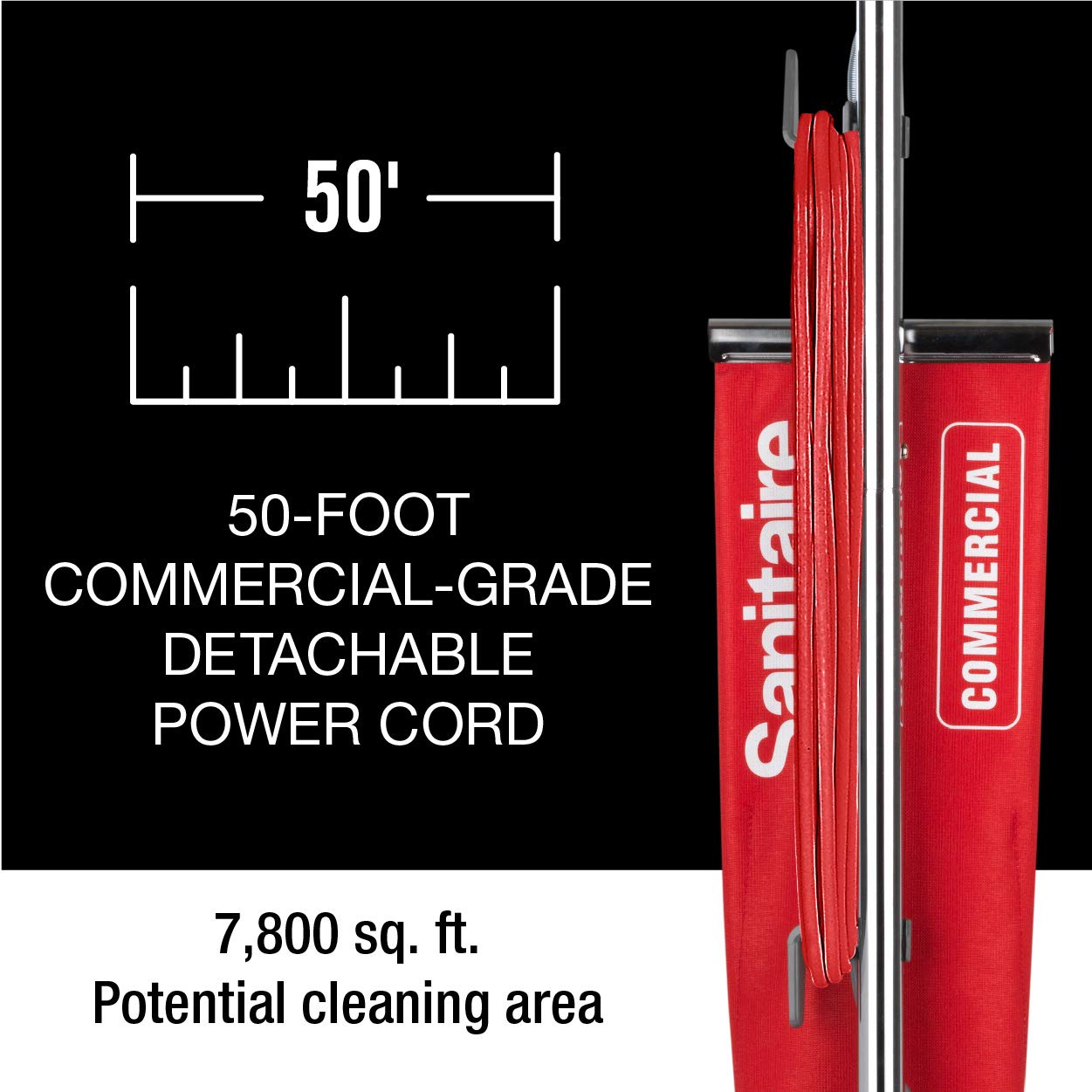 Sanitaire Tradition Upright Bagged Commercial Vacuum, SC886F, Red, (EURSC886E)