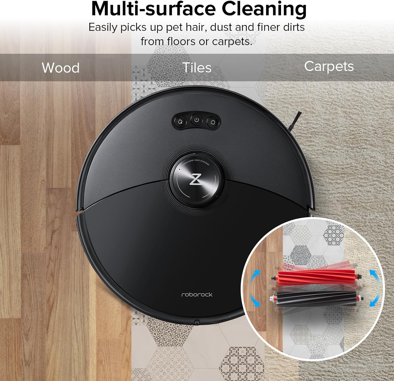 roborock Qrevo Slim Robot Vacuum and Mop Combo with Dual Main Brush Replacement