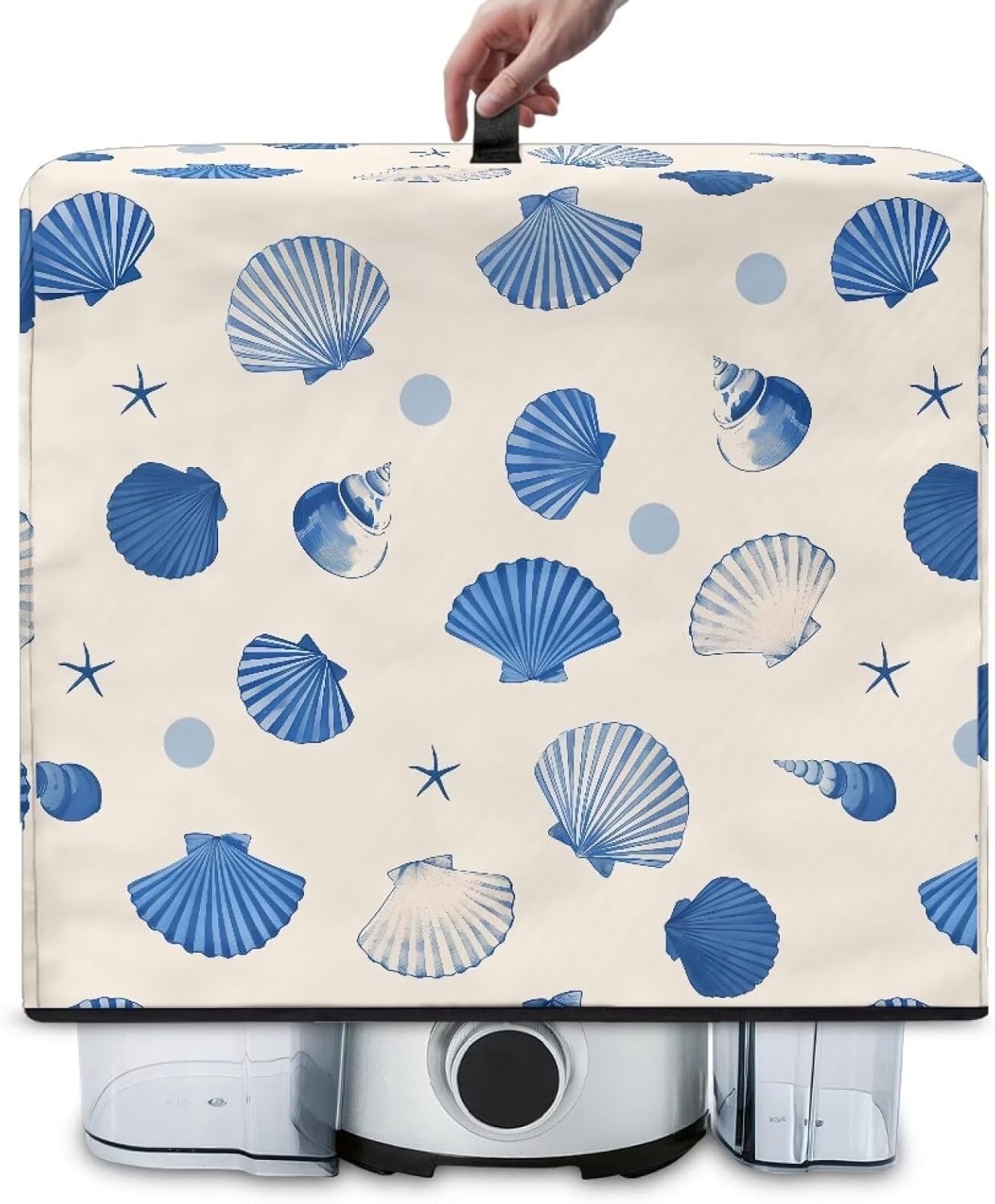 Shell Kitchen Appliance Covers – Blender Dust Cover with Floral Prints, Fits Most Juicers & Stand Mixers, Foldable & Machine Washable, Home Kitchen