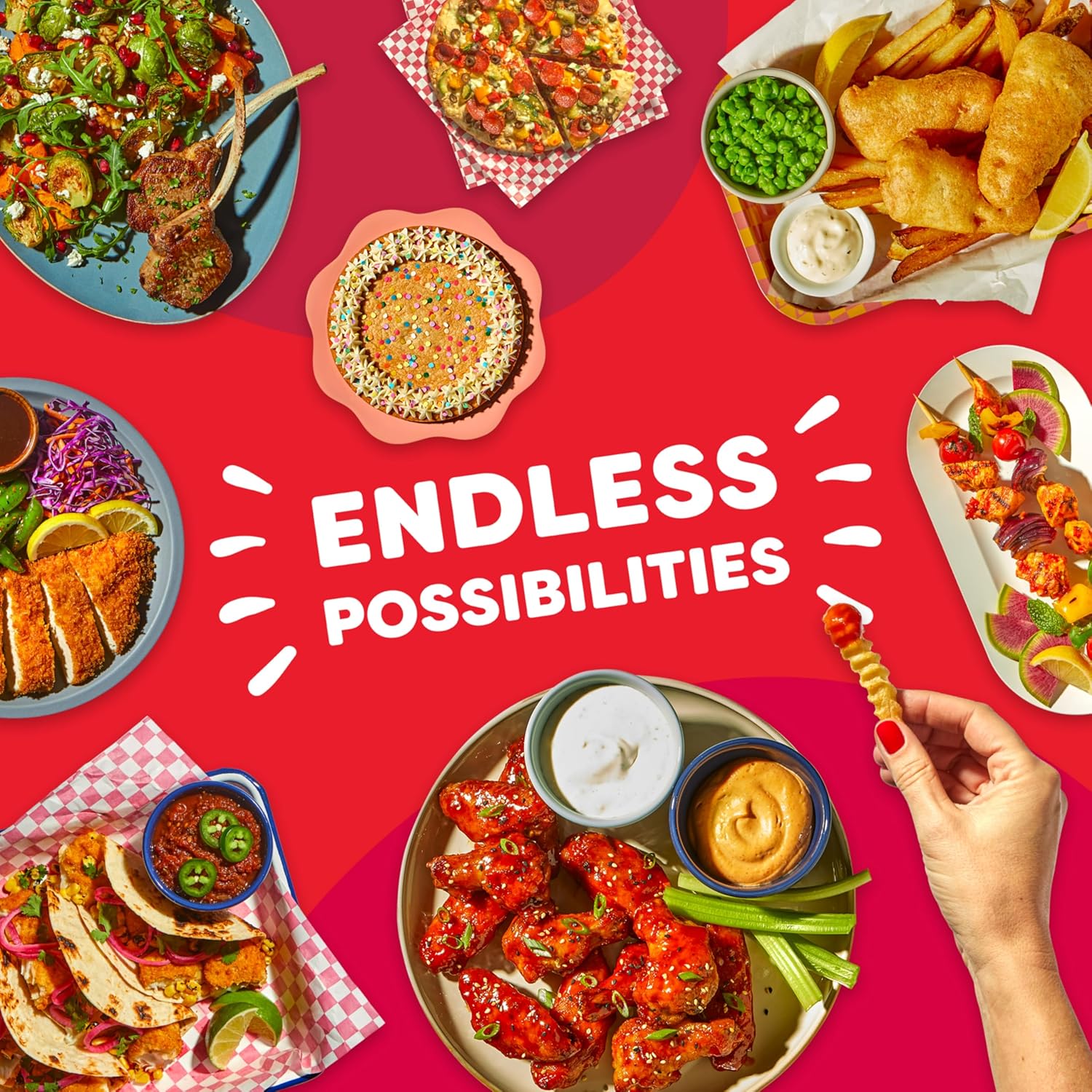 Instant Pot 10QT Air Fryer, 7-in-1 Functions with EvenCrisp Technology that Crisps, Broils, Bakes, Roasts, Dehydrates, Reheats & Rotisseries, Includes over 100 In-App Recipes, Stainless Steel