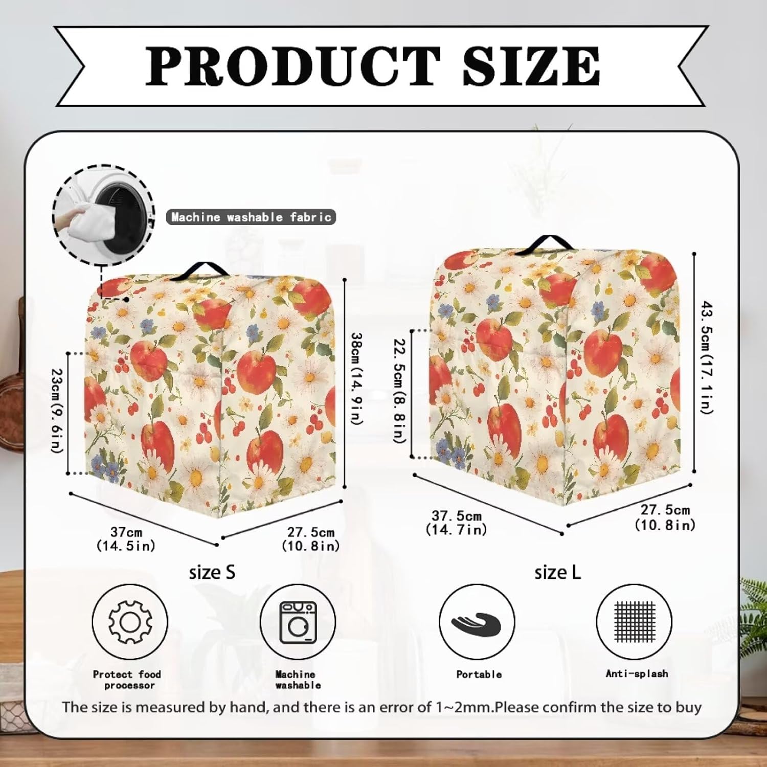 Stand Mixer Organizer Bags, Stand Mixer Cover with Hook Portable Blender Covers Waterproof Blender Covers Sturdy Appliances Acessories Fashion Kitchen Attachments Cute Daisy