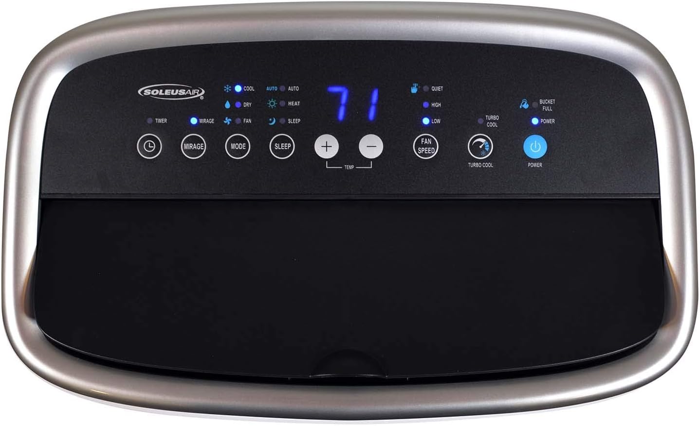 Soleus Air 8,000 BTU Portable Air Conditioners 4-in-1, Air Conditioner, Heater, Fan, Dehumidifier, with MyTemp Remote, and Mirage Display (Up to 450 sq.ft)