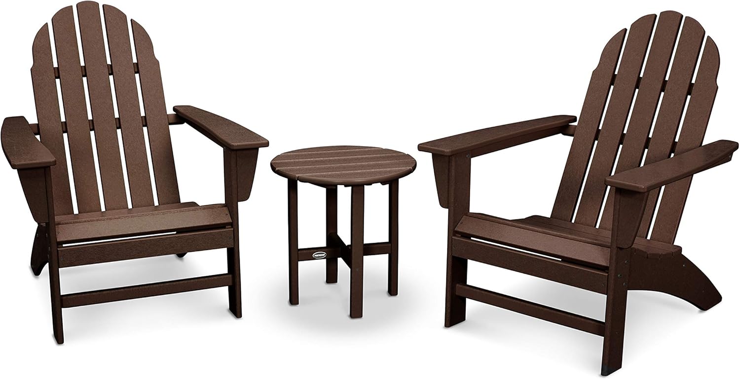Polywood Vineyard 3-Piece Adirondack Set (Mahogany)