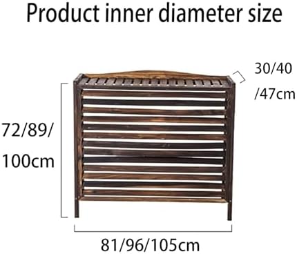 Outdoor Air Conditioner Unit Flower Stand Fence Screen to Hide Air Conditioner, Wooden Privacy Screen Decorative, Pool Equipment Trash Can Enclosure Ac Fence for Outside Unit(105x47x100cm)