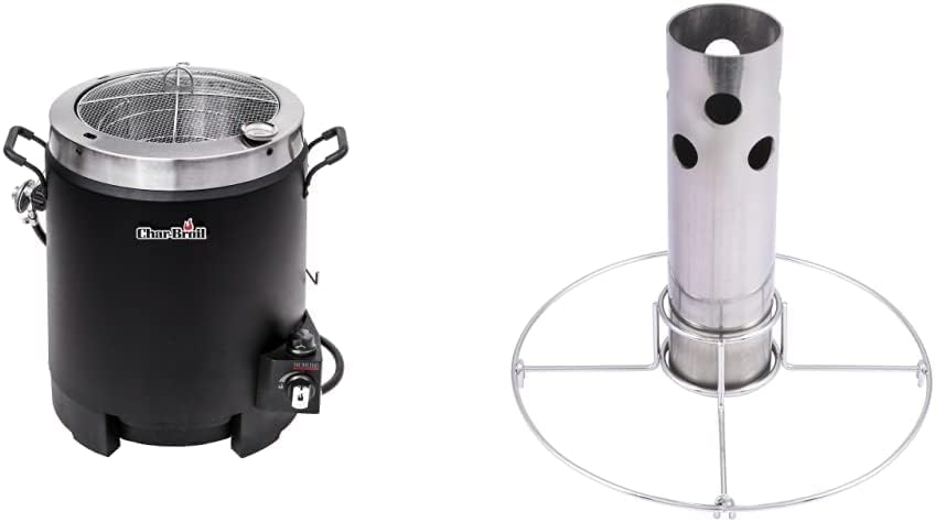 Char-Broil Big Easy Oil-Less Liquid Propane Turkey Fryer 4897766R06 Big Easy Oil-Less Turkey Fryer Flavor Infuser Stand, Silver