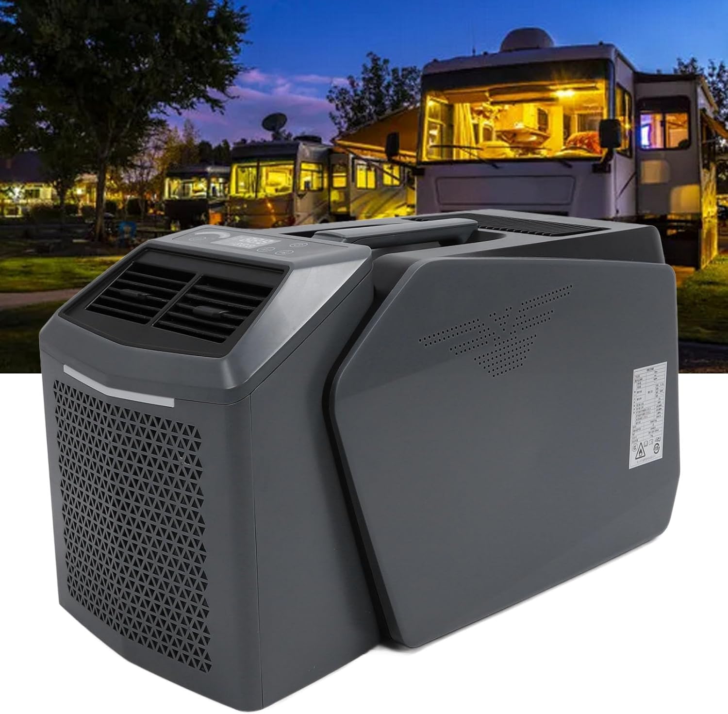 Portable Air Conditioner, 6200BTU Camping Tent AC Unit 48V Split Type for Dorms Kitchen Room Office Camping Pet Cold Warm Dual Frequency