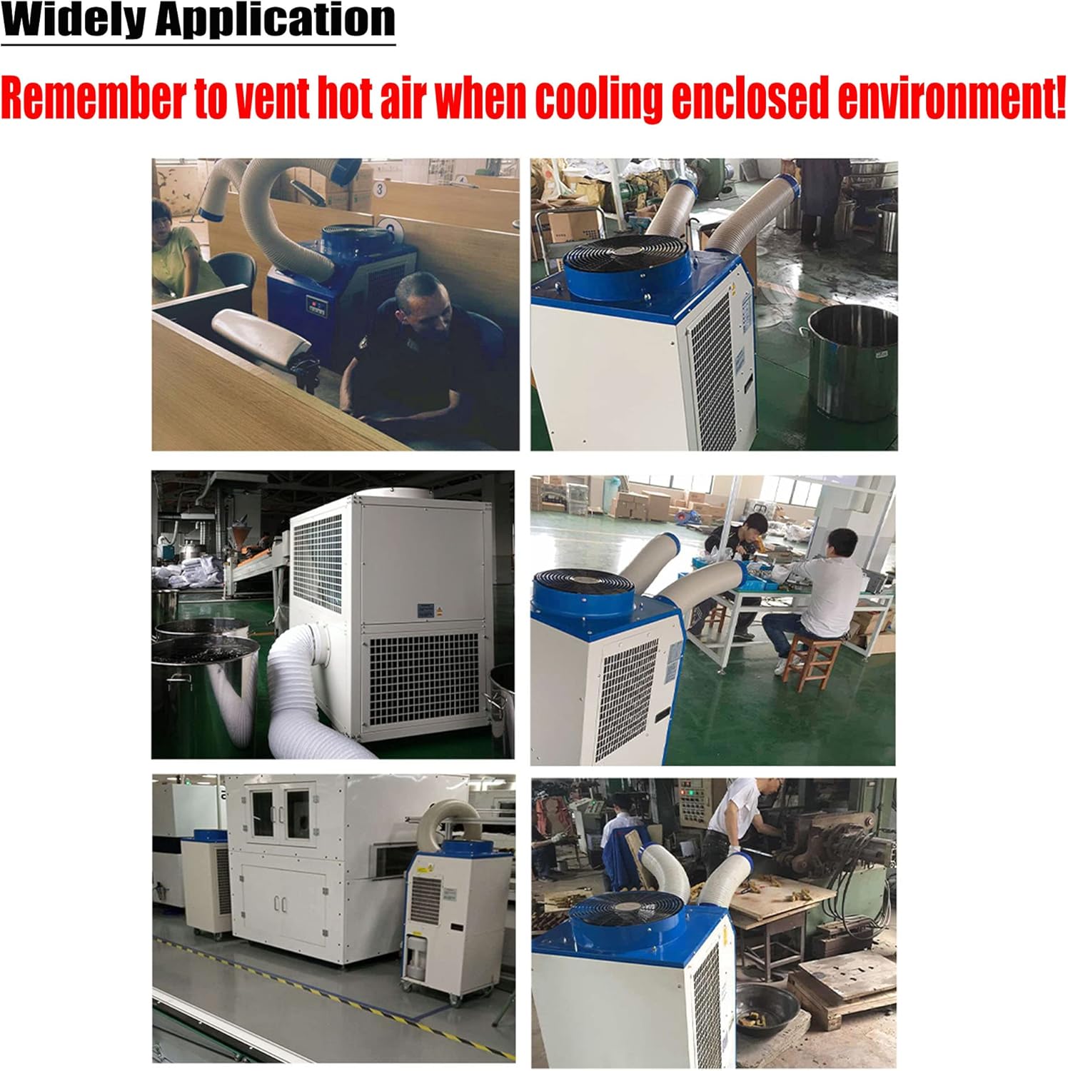 Industrial Air Conditioner Portable Mobile Spot Cooler Industrial Grade Commercial Indoor Outdoor Machine Three Tubes 220V 2400W