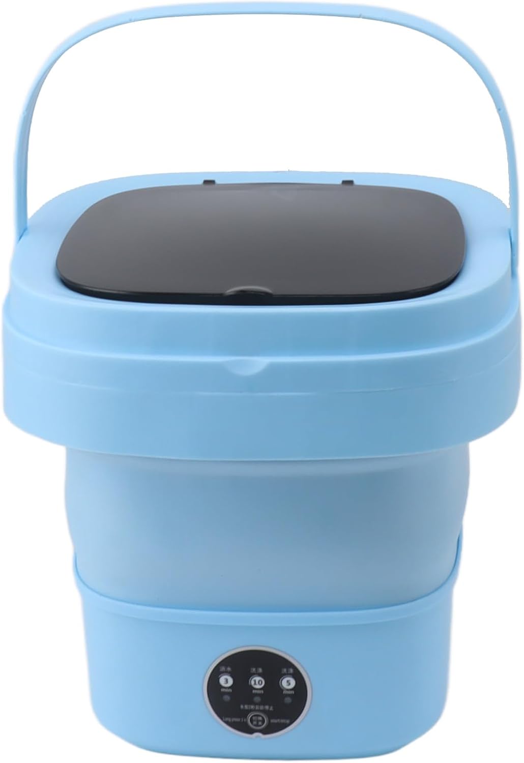 6L Foldable Washing Machine, Underwear Washing Machine with Drain Basket, Turbine Washer for Baby Clothes, Small Washer for Apartment, Travel, Dorm, RV, Gift Choice (Blue)