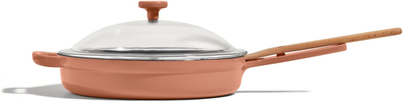 Our Place Cast Iron Always Pan | Premium Enameled, Toxin-Free Surface | 10-inch 8-in-1 Multifunctional Cookware System | Lid, Handle Covers | Heavy Duty Skillet | Oven & High Heat Safe | Spice