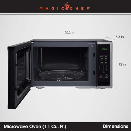 1.1 cu. ft. Countertop Microwave in Stainless Steel with Digital Touch