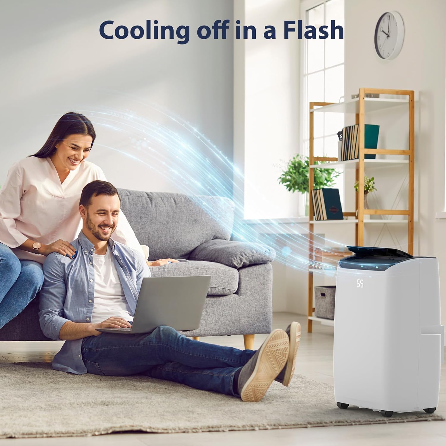 Portable Air Conditioners, 14000 BTU Air Conditioner for 750 Sq. Ft, Dehumidifying & Fan, Quiet Operation and Easy Mobility, Remote Control for Home & Office, Black Top