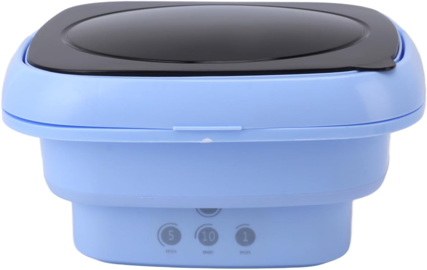 Mini Foldable Washer, High Capacity Mini Washer, Portable Bucket Washing Machine with Black Lid and Black Lid, for Baby Clothes, Underwear or Small Items, Apartment, Dorm (US Plug)