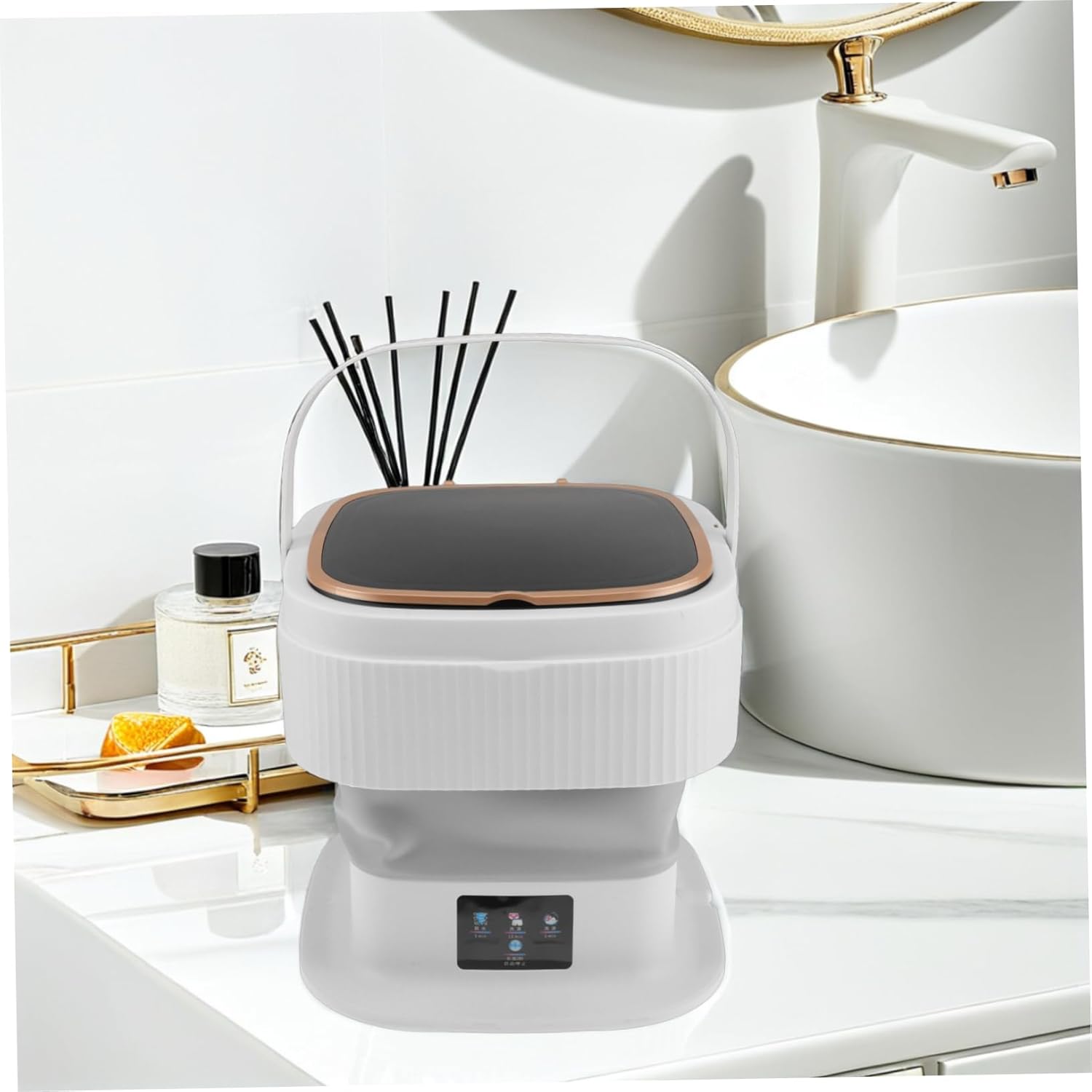 Portable Mini Folding Washing Machine Capacity Quiet Efficient Cleaning for Clothes Underclothes Socks for Apartments and Travel