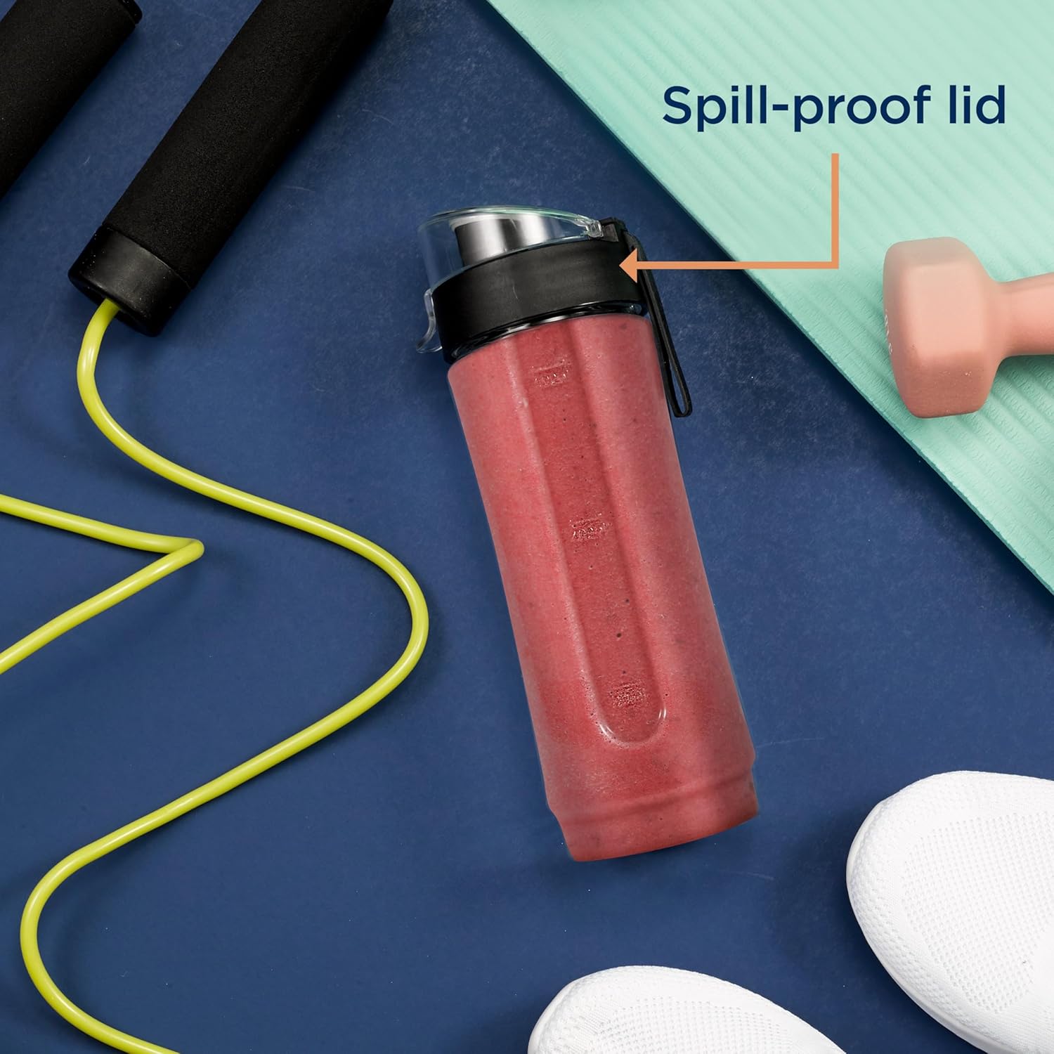 Oster MyBlend Plus Personal Blender 20-Oz BPA-Free Portable 500-Watt with a One-Touch Function Stainless Steel Blade and 3-Year Satisfaction Guarantee