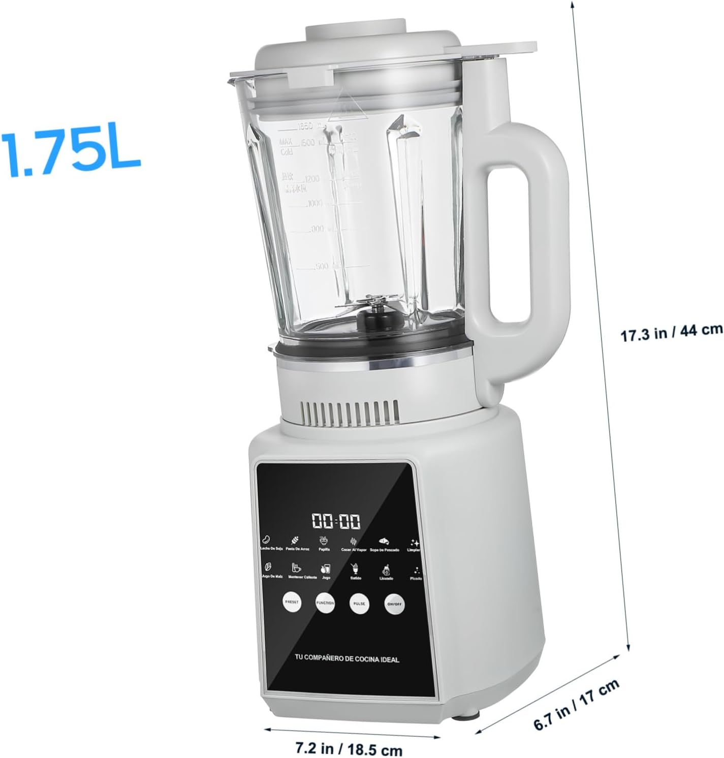1.75L High-Speed Smoothies and Fruit Juicer Blender Multifunctional Electric Kitchen Blender with US Plug Non-Sticking Countertop Food Processor for Shakes and Drinks