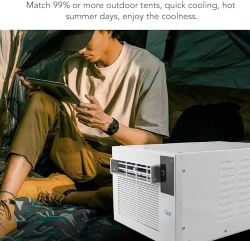 Saving Portable Air Conditioner with Compression Engine Refrigeration 1900BTU 280W Dual Inverter for Dormitory Office Camping (Plug 110V)