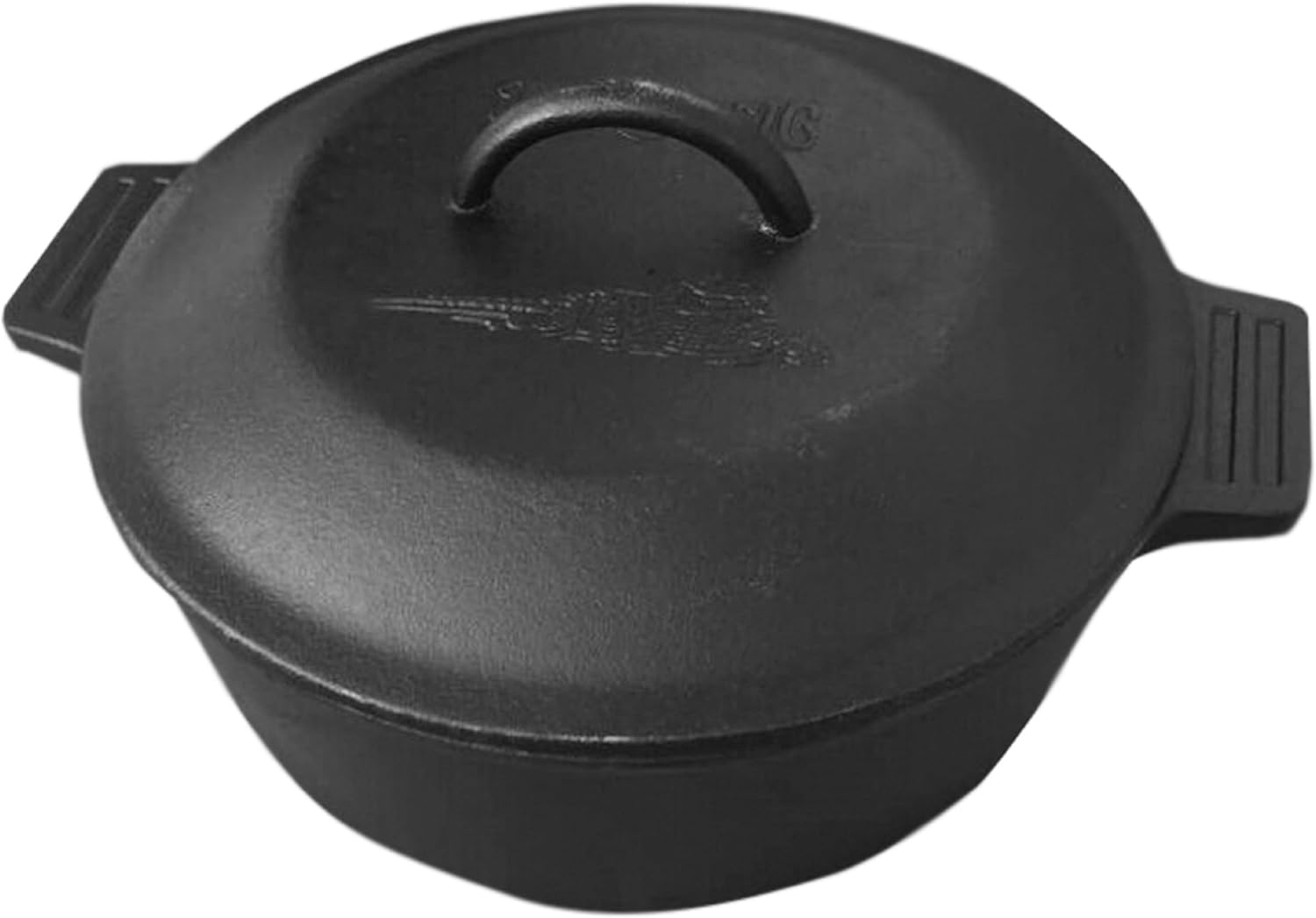 Bayou Classic Pre-Seasoned Cast Iron Covered Pot Kitchen Style Dutch Oven w/Domed Basting Lid, 4-qt Perfect to Slow Simmer Stews Chili Soups and Risotto