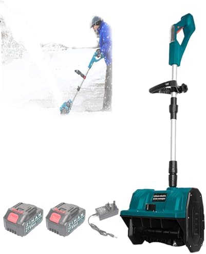 Rechargeable Snow Shovel,Electric Snow Shovel,Cleaning Width 32cm,Throwing Distance 6m,45° Adjustment of Snow Direction,Foldable,Handheld and Light,Suitable for Garden and Road Snow Removal