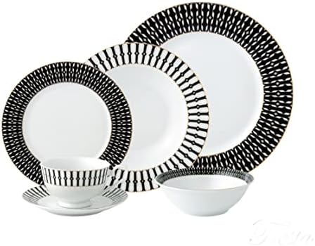 24 Piece Dinnerware Set-Fine China, Service for 4 by Lorren Home Trends