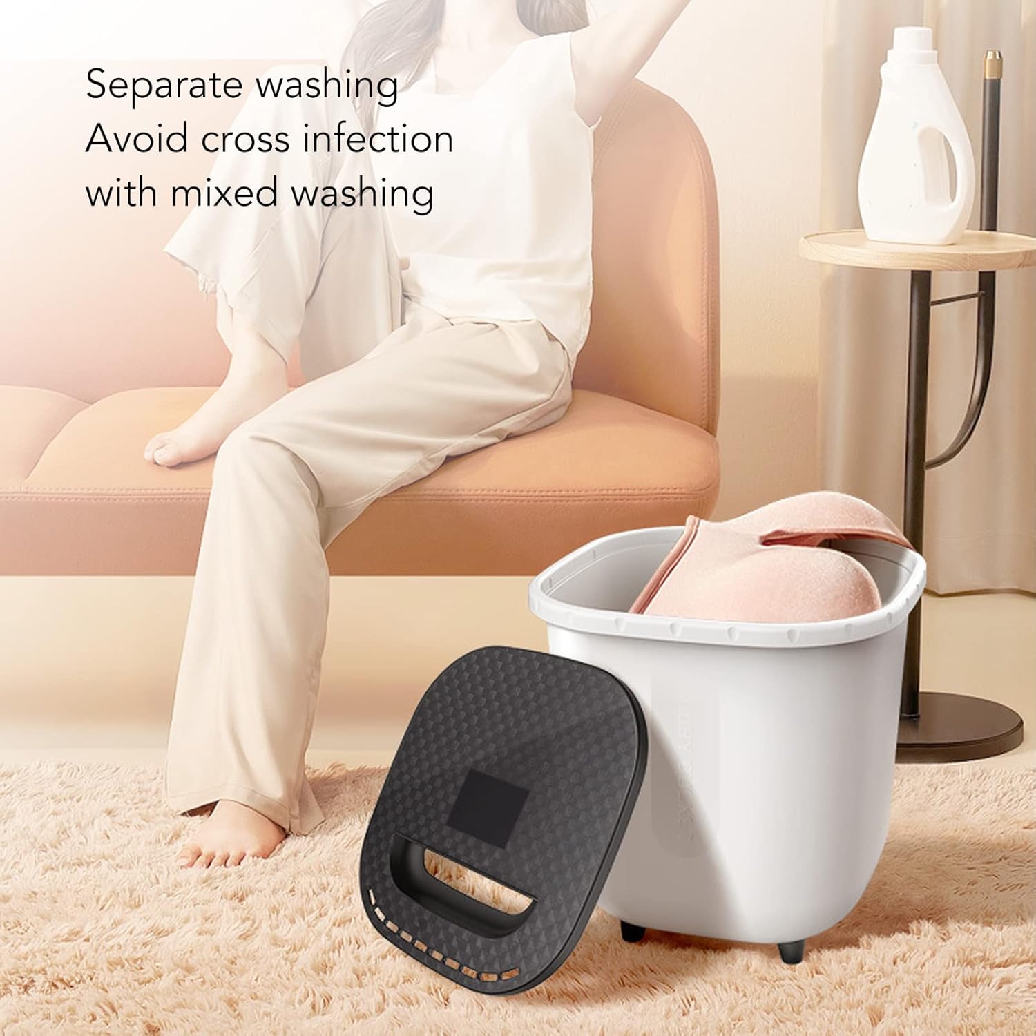 6L Mini Washing Machine - Forward & Reverse Rotation, USB Power Supply, Automatic Power Off, Portable Underwear Washer