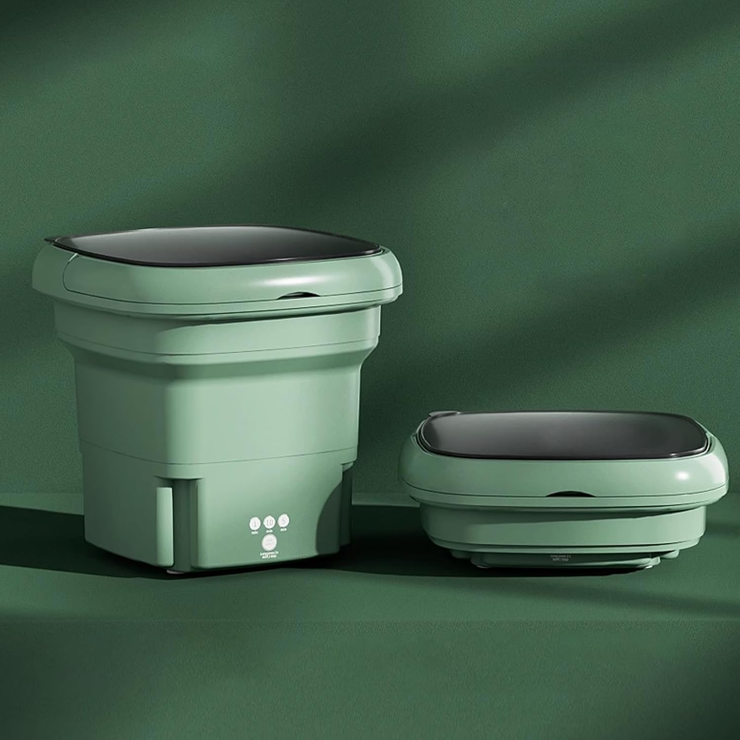 Bucket Washing Machine Underwear Washing Machine 2.8 L Large Capacity 36 w Powerful Motor 3 Cleaning Modes Suitable for Small Clothes(Green)