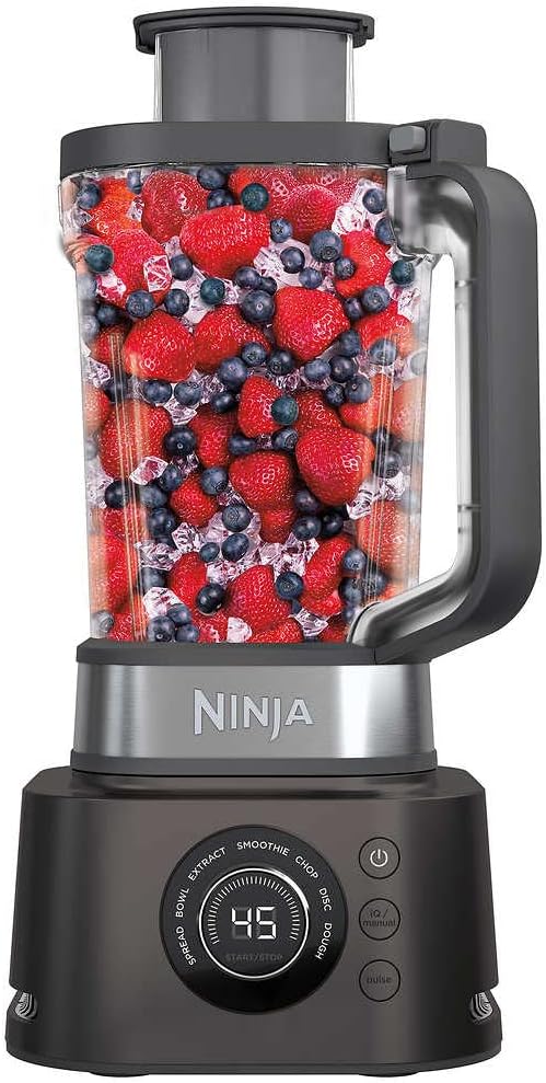 Ninja CO401B Foodi Power Blender Ultimate System with 72 oz Blending & Food Processing Pitcher, XL Smoothie Bowl Maker and Nutrient Extractor* & 7 Functions, Black