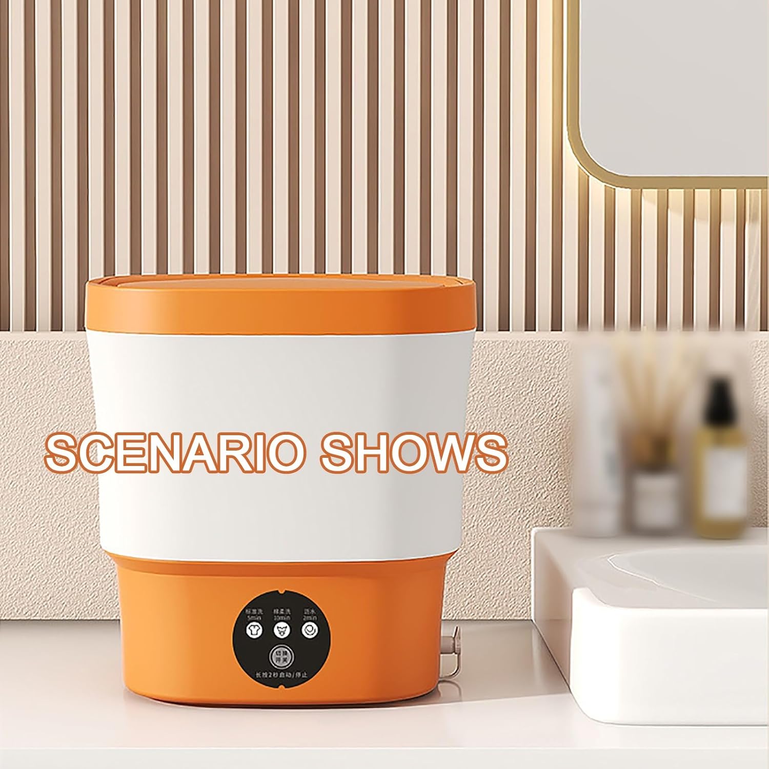 WHYATT Portable Washing Machines, Clothes Washing Machines, for Apartments, Dorm, Camping, RV, Travel Laundry (Color : Blue)