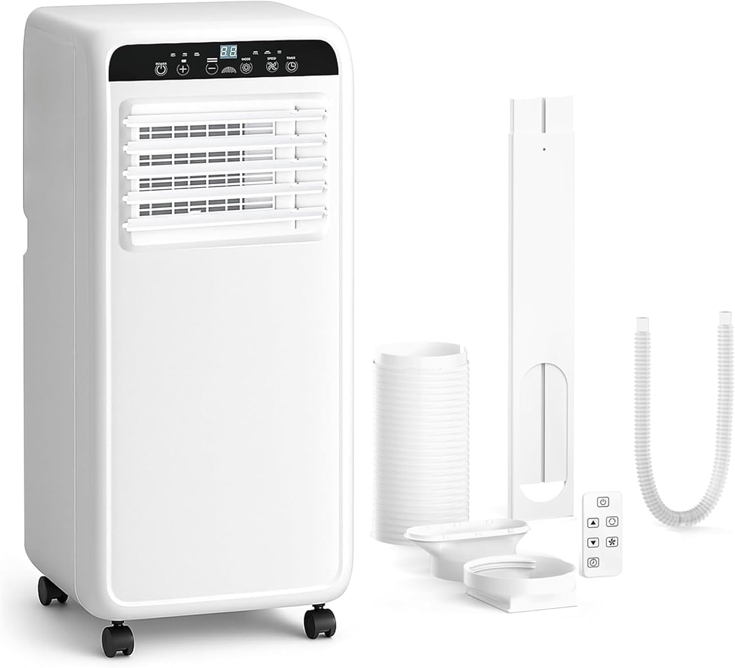 8000BTU Portable Air Conditioners With Fan & Dehumidifier, DollarDash 3-IN-1 Quiet Free Stand Portable AC Unit Cools Up to 400 Sq.Ft for Rooms, Apartments, Office