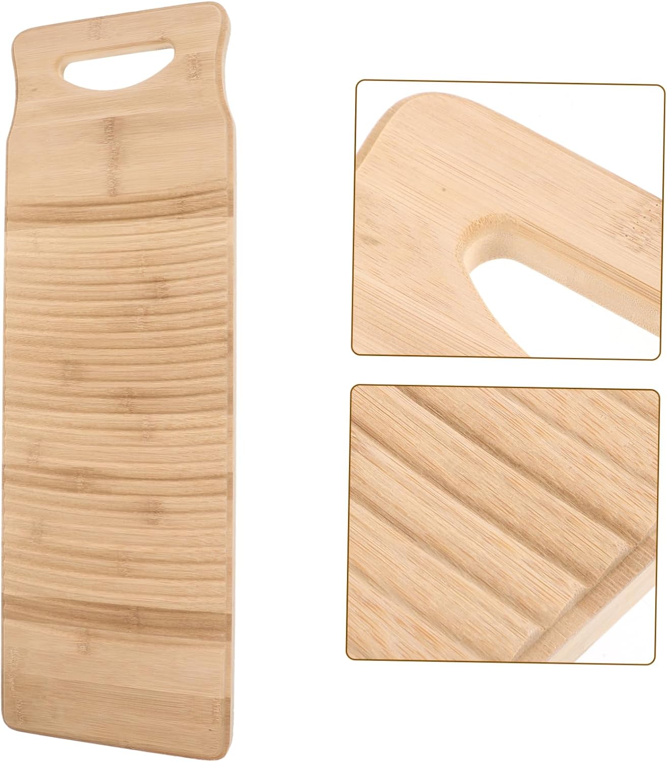 Natural Bamboo Laundry Washboard Hand Washing Board Smooth Surface for Home Use