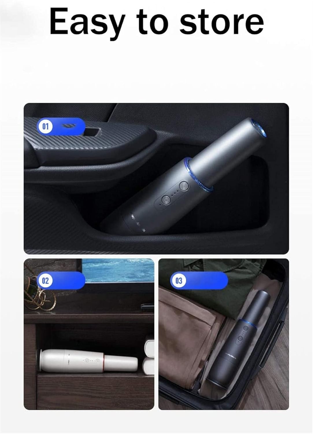 Handheld Vacuum Cleaner Cordless, Mini Vacuum Cleaner with Strong Suction for Pet Hair, Home and Car Cleaning Vacuum Cleaner