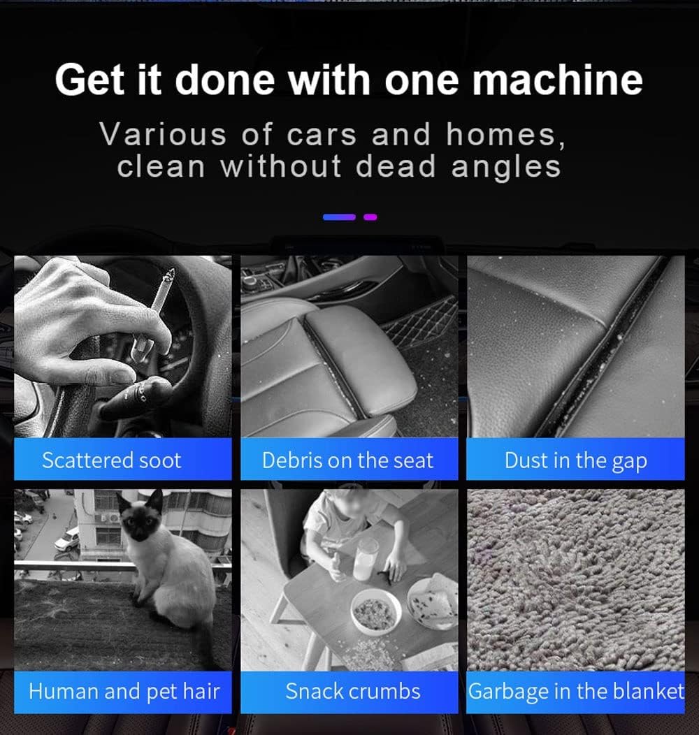 Handheld Vacuum Cordless, Portable Hand Held Car Vacuum Cleaner with High Power, Rechargeable Mini Vacuum for Home Office Pet Hair Cleaning, Lightweight and Quick Charge