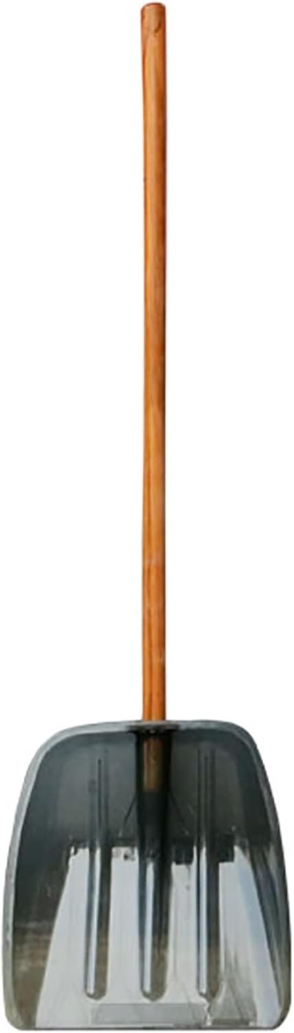 Snow Shovel, Shovel Head, Square Shovels with Wooden Straight Handle, Clear Polypropylene Snow Shovel, Sturdy and Durable, Strong Load-bearing Capacity, for Driveway Home Garden Camping Beach ( Size :