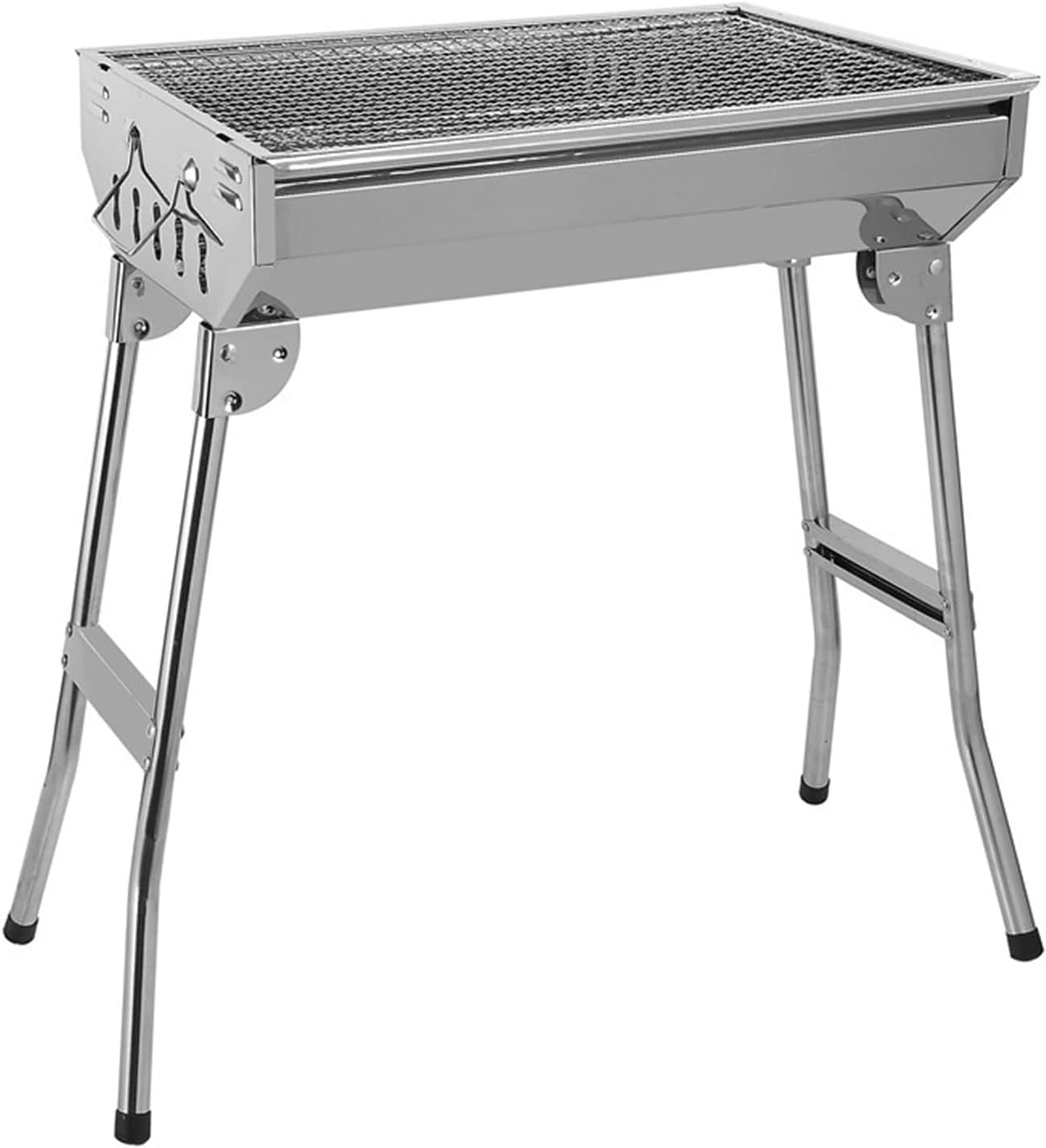 Grills Stainless Steel BBQ Grill Folding Charcoal Barbecue Stove Outdoor Portable Camping Hiking Picnic Tool Accessory BBQ Cooking Grid