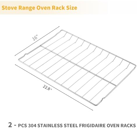 Allstare 2Pcs 316067902 Oven Rack Replacement Parts for Frigidaire Stove Oven Parts 316069800 Oven Rack for Kenmore Oven Parts 22.8